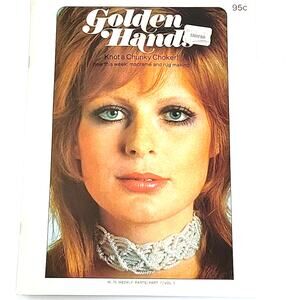 Vintage Golden Hands Craft Booklet Macrame Chunky Choker Rug Making 60s 70s